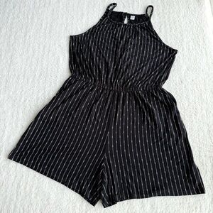 Old Navy NWOT Women's Spaghetti Strap Black and White Patterned Romper, XL